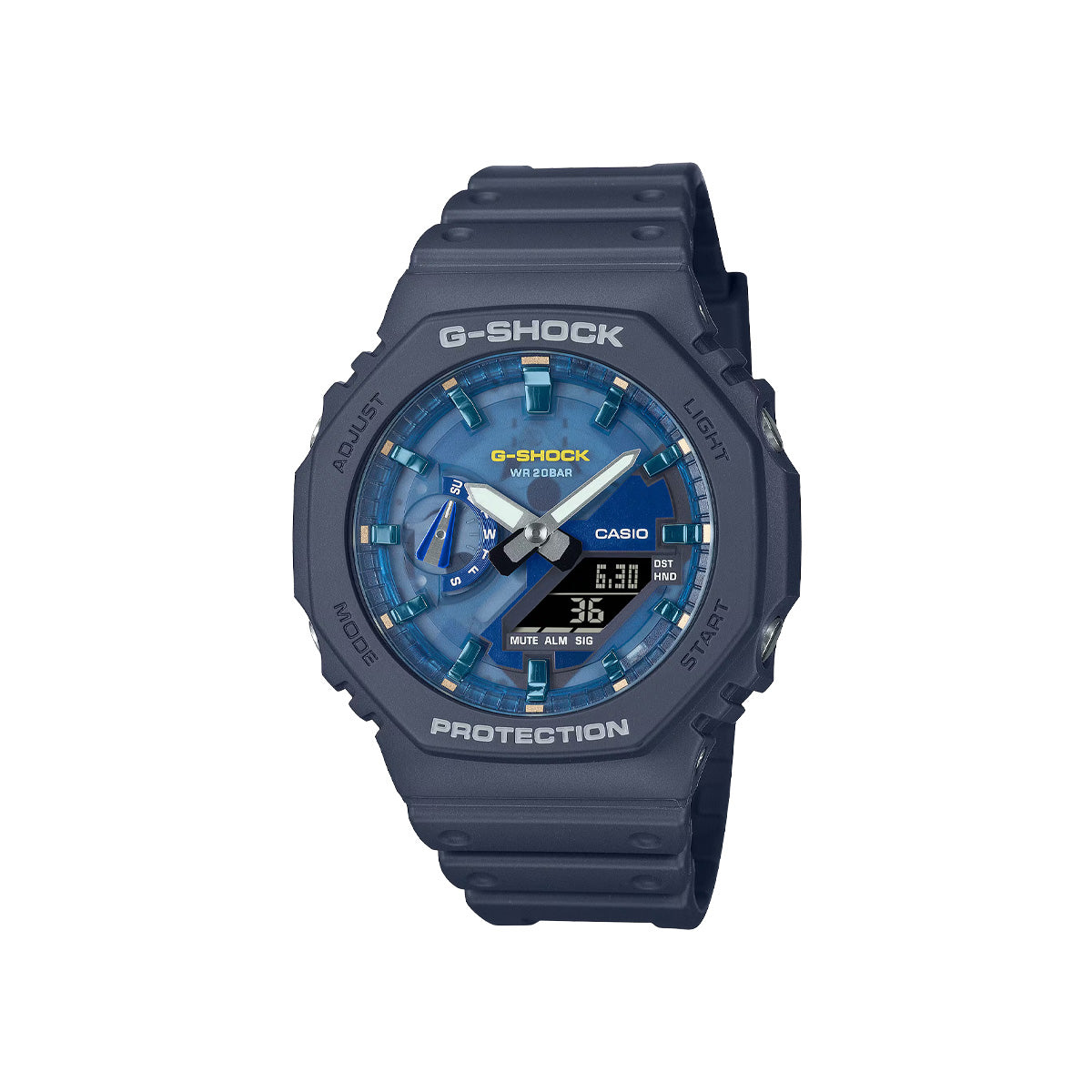 RELOJ ANÁLOGO DIGITAL PARA HOMBRE CASIO G-SHOCK GA-2100AS-2ADR - AZUL
