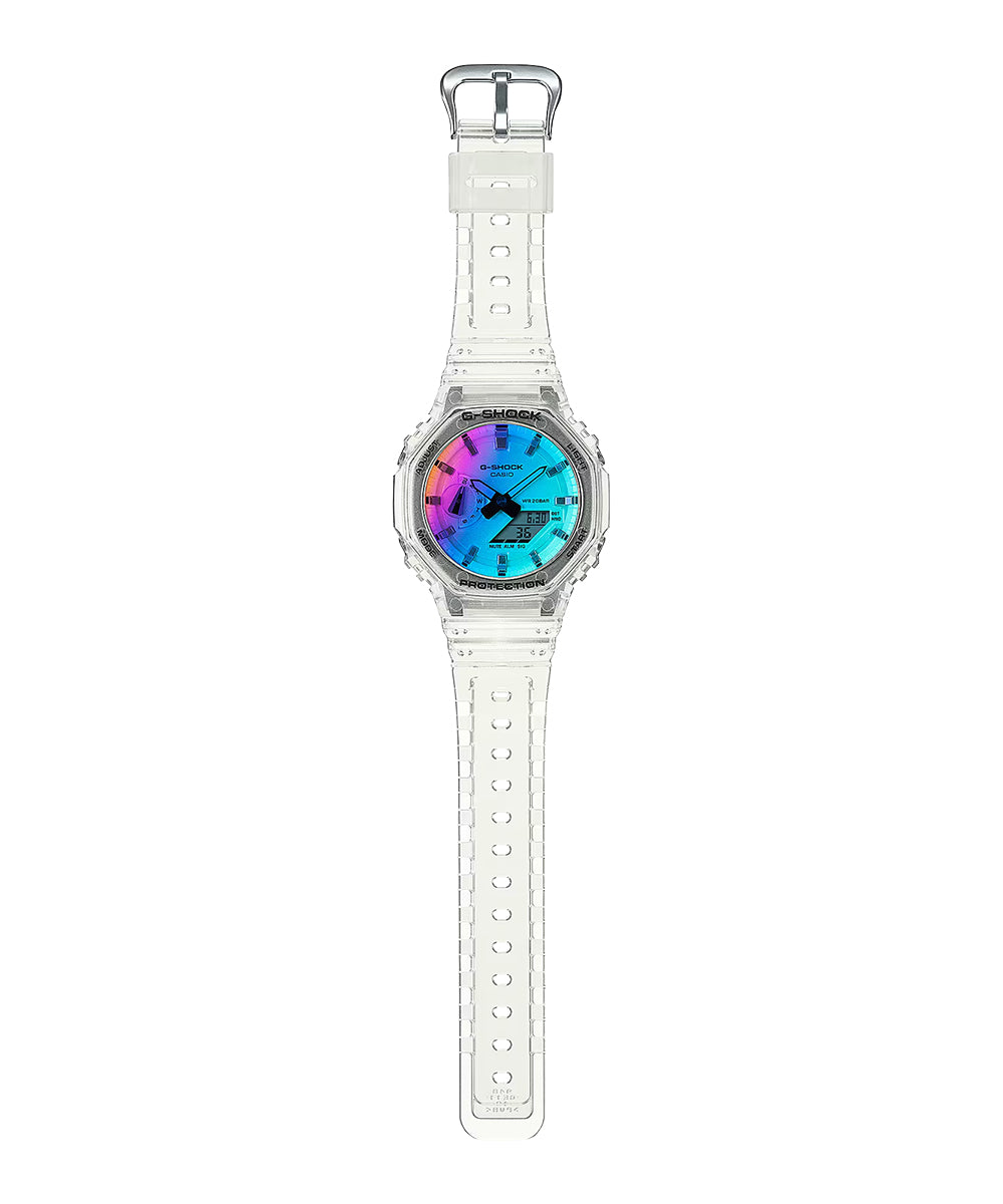 RELOJ ANÁLOGO DIGITAL PARA HOMBRE CASIO G-SHOCK GA-2100SRS-7ADR - BLANCO