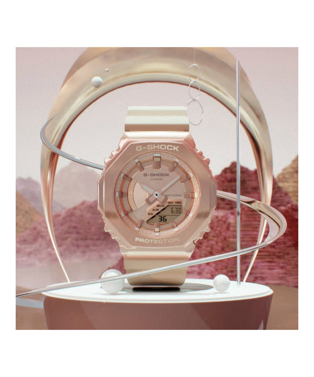 RELOJ PARA MUJER CASIO G-SHOCK  GM-S2100PG-4ADR -ROSADO