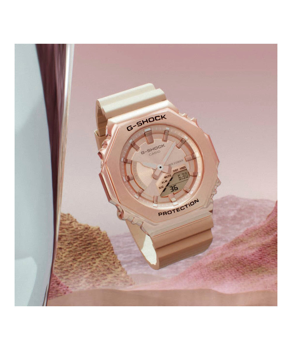 RELOJ PARA MUJER CASIO G-SHOCK  GM-S2100PG-4ADR -ROSADO