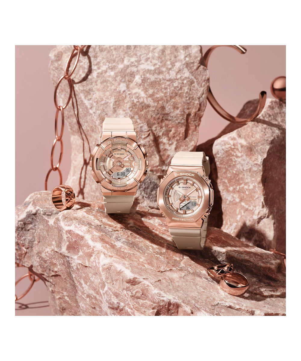 RELOJ PARA MUJER CASIO G-SHOCK  GM-S2100PG-4ADR -ROSADO