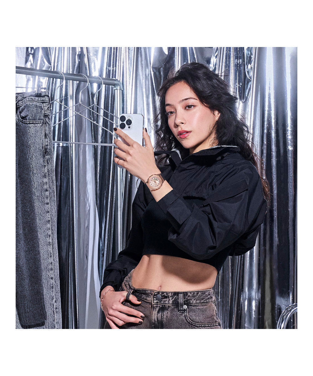 RELOJ PARA MUJER CASIO G-SHOCK  GM-S2110PG-1A4DR -NEGRO