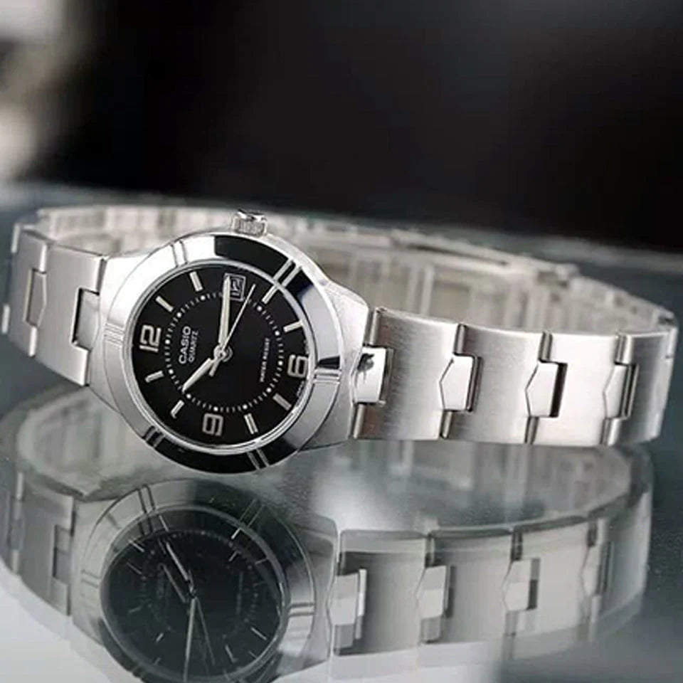 RELOJ PARA MUJER CASIO LTP-1241D-1ADF -NEGRO