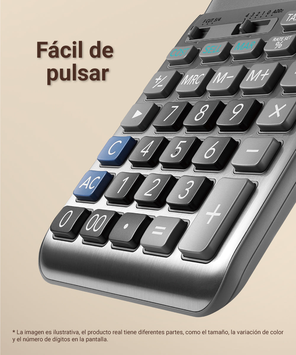 CALCULADORA CASIO JF-120FM-PK-W-DP