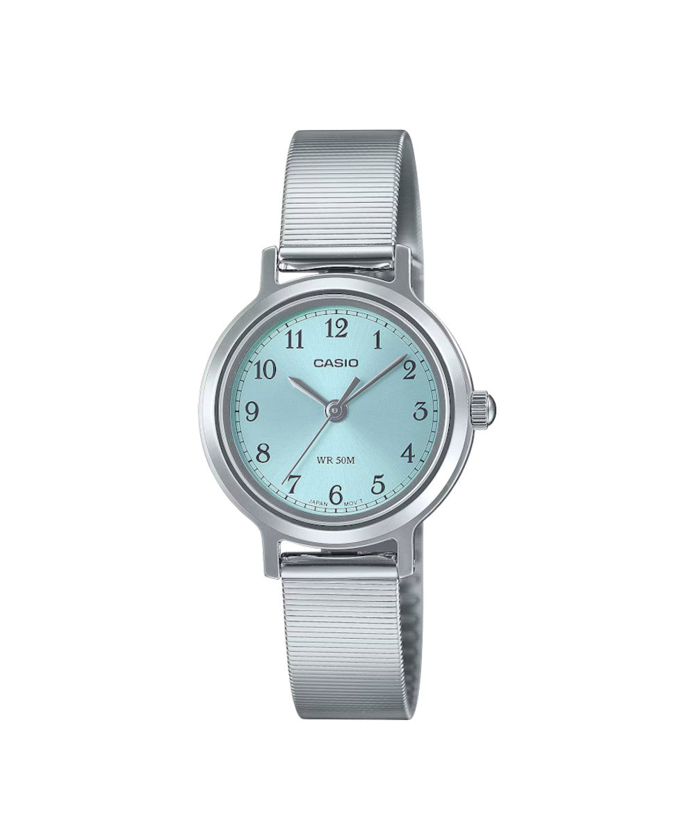 RELOJ PARA MUJER CASIO LTP-B170D-2BVDF -PLATEADO