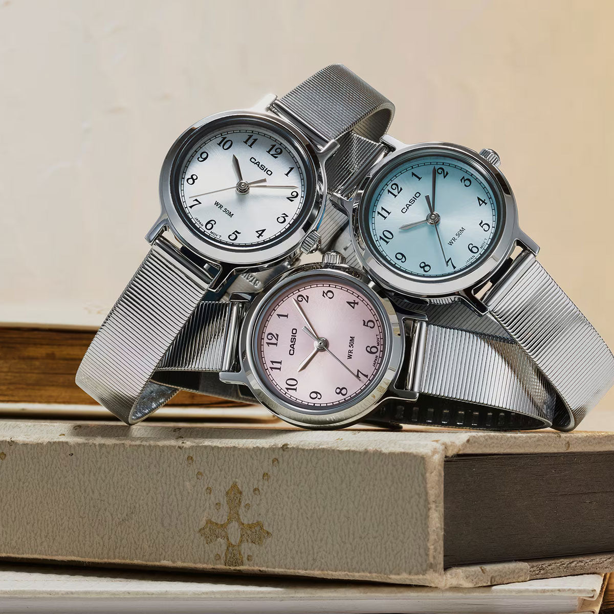 RELOJ PARA MUJER CASIO LTP-B170D-7BVDF -PLATEADO