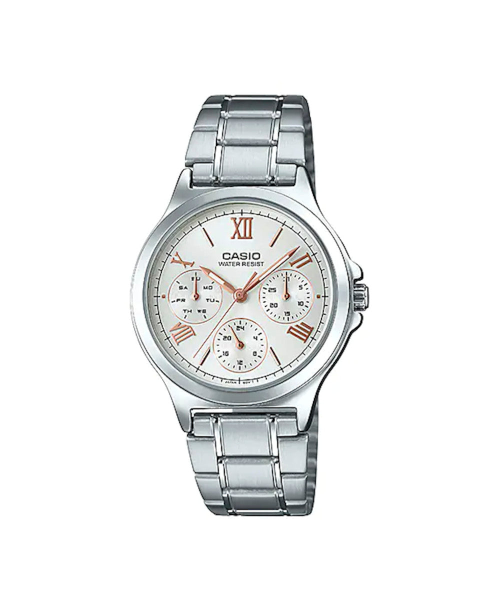 RELOJ PARA MUJER CASIO LTP-V300D-7A2UDF -BLANCO