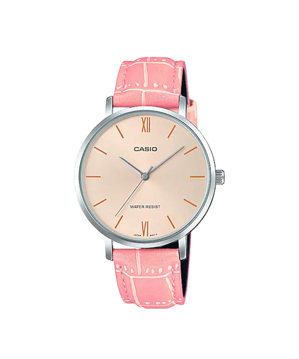 RELOJ PARA MUJER CASIO LTP-VT01L-4BUDF -ROSADO