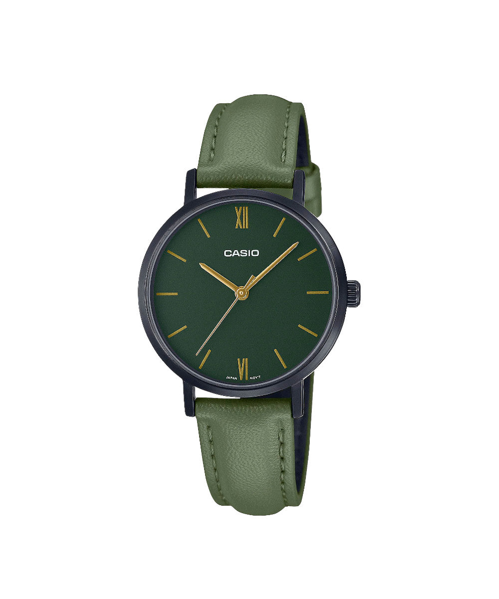 RELOJ PARA MUJER CASIO LTP-VT02BL-3AUDF -VERDE