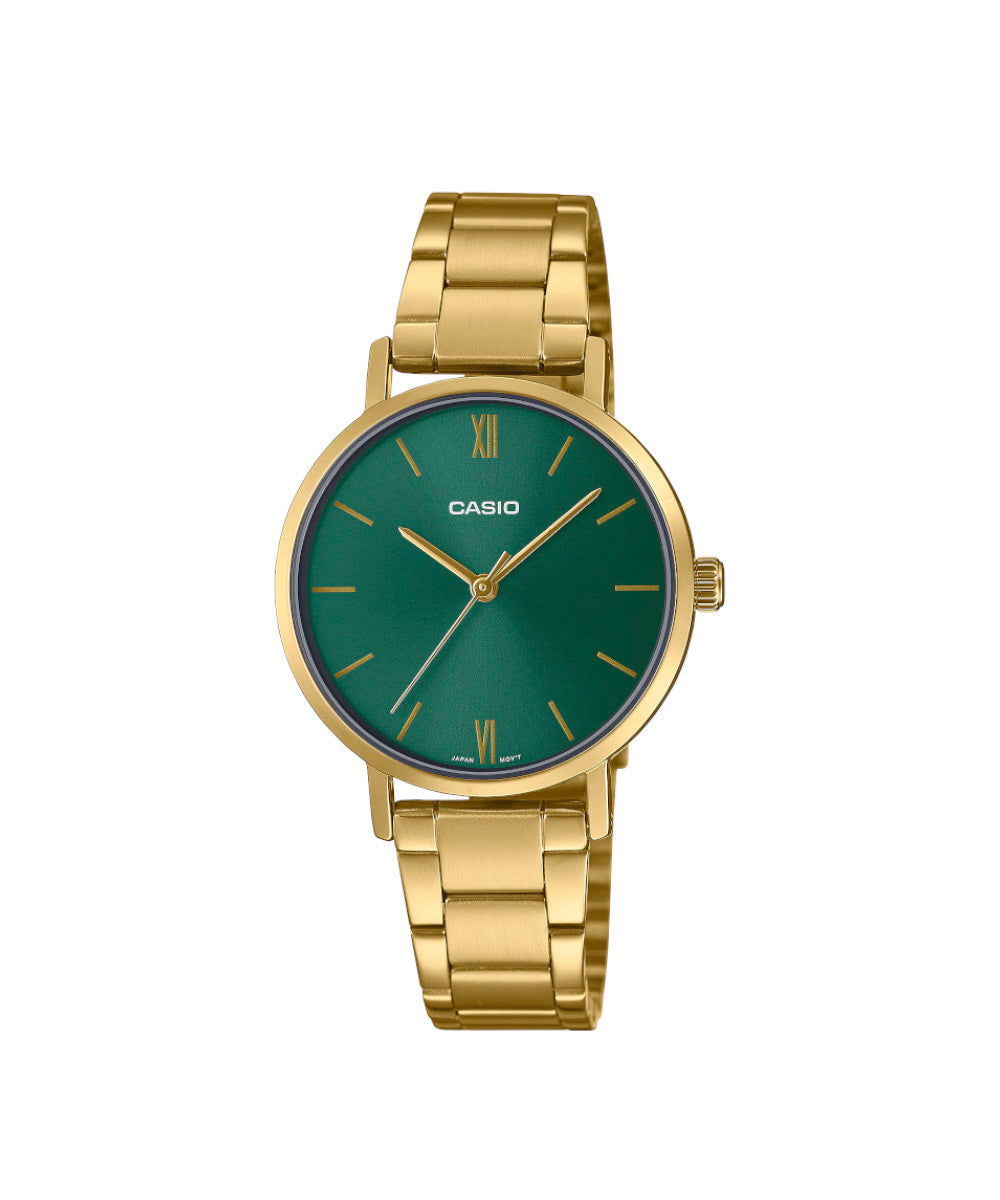 RELOJ PARA MUJER CASIO LTP-VT02G-3AUDF -VERDE