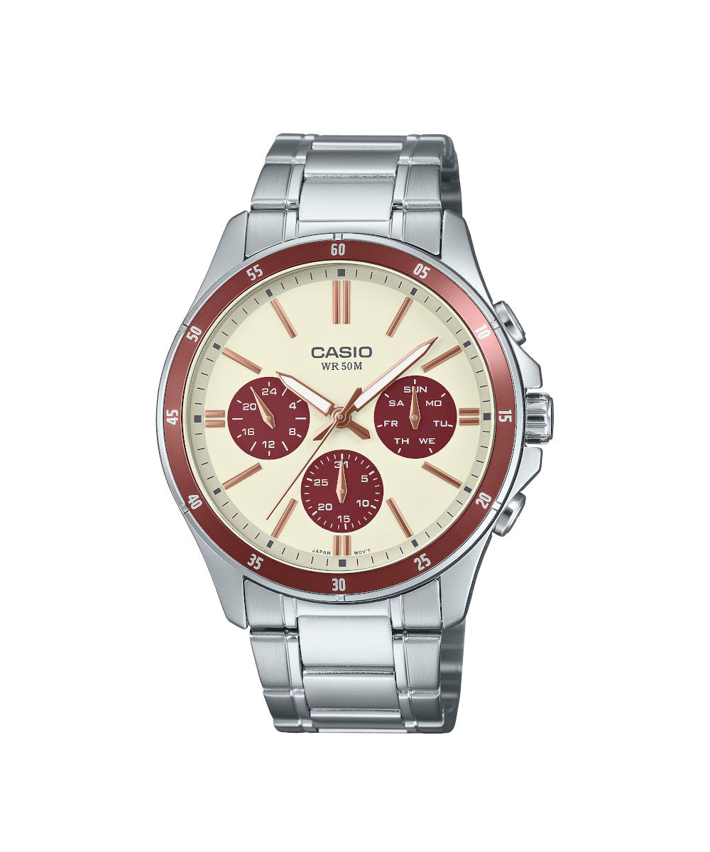 RELOJ PARA HOMBRE CASIO MTP-1374D-5A2VDF -CAFÉ