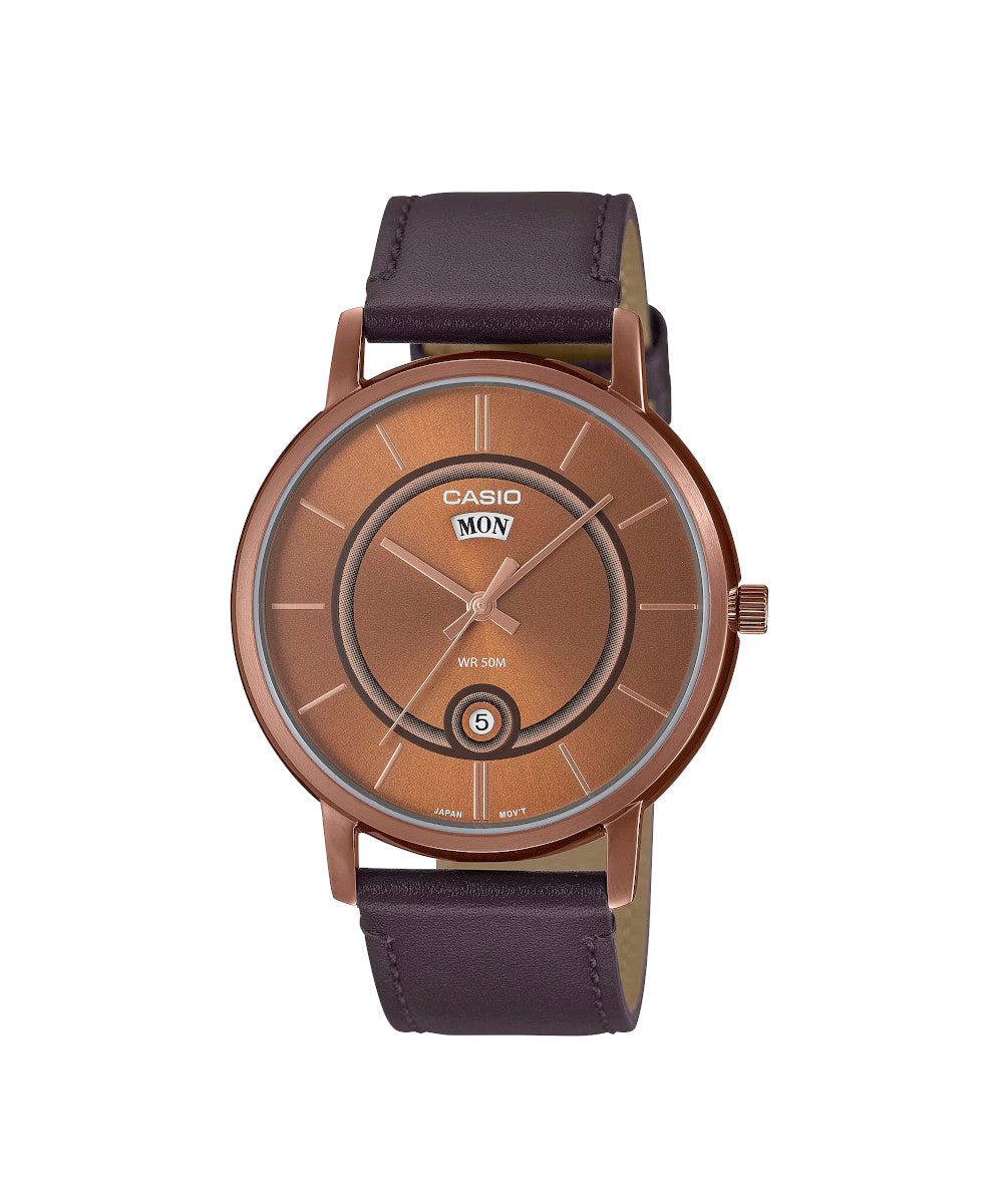 RELOJ PARA HOMBRE CASIO MTP-B120RL-5AVDF -CAFÉ
