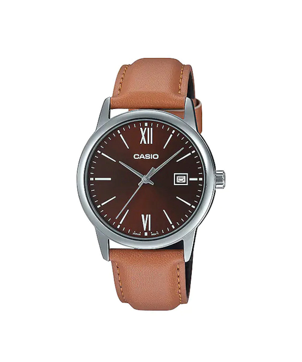 RELOJ PARA HOMBRE CASIO MTP-V002L-5B3UDF -CAFÉ