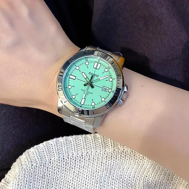 RELOJ PARA HOMBRE CASIO MTP-VD01D-3E1VUDF -VERDE