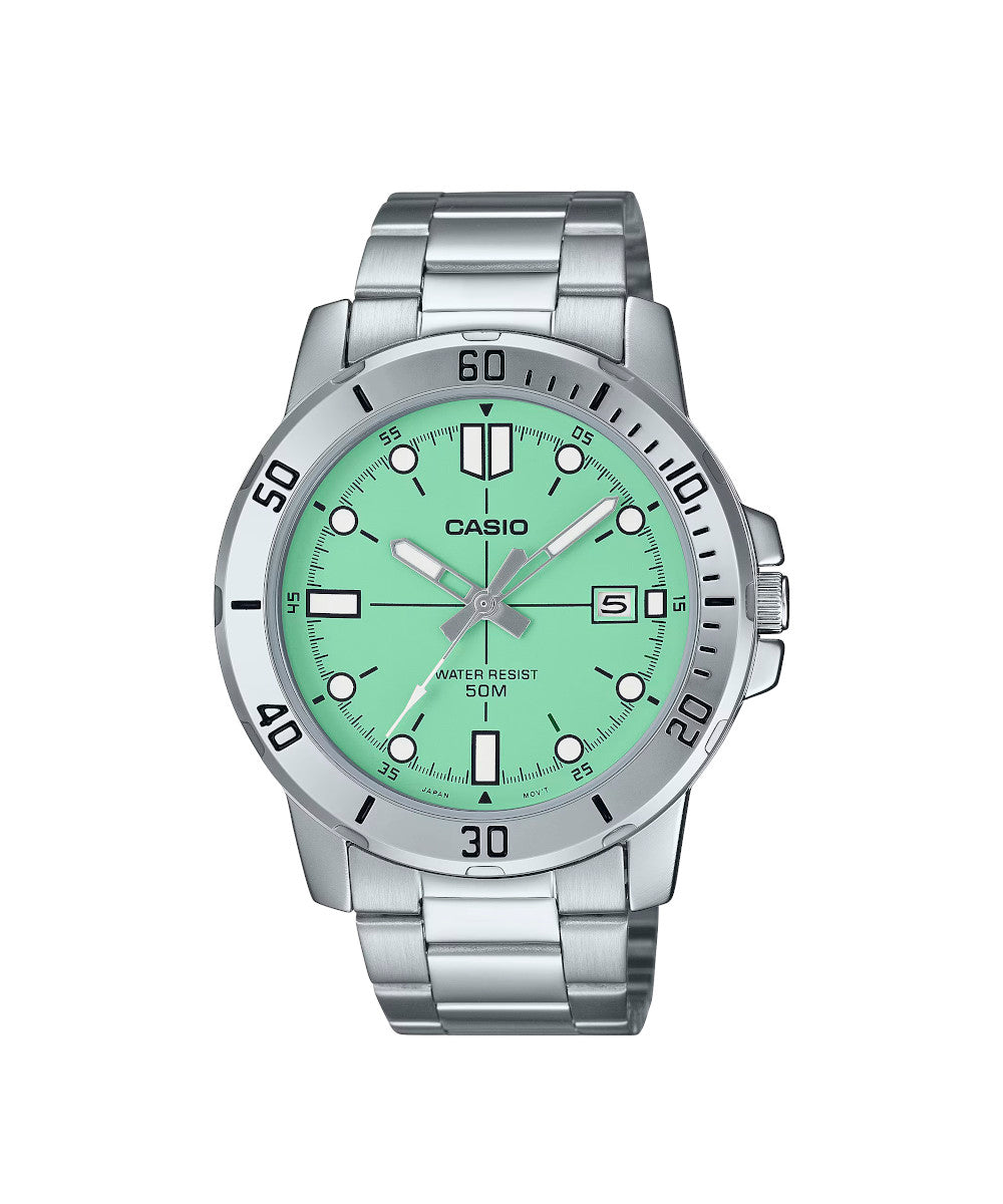 RELOJ PARA HOMBRE CASIO MTP-VD01D-3E1VUDF -VERDE