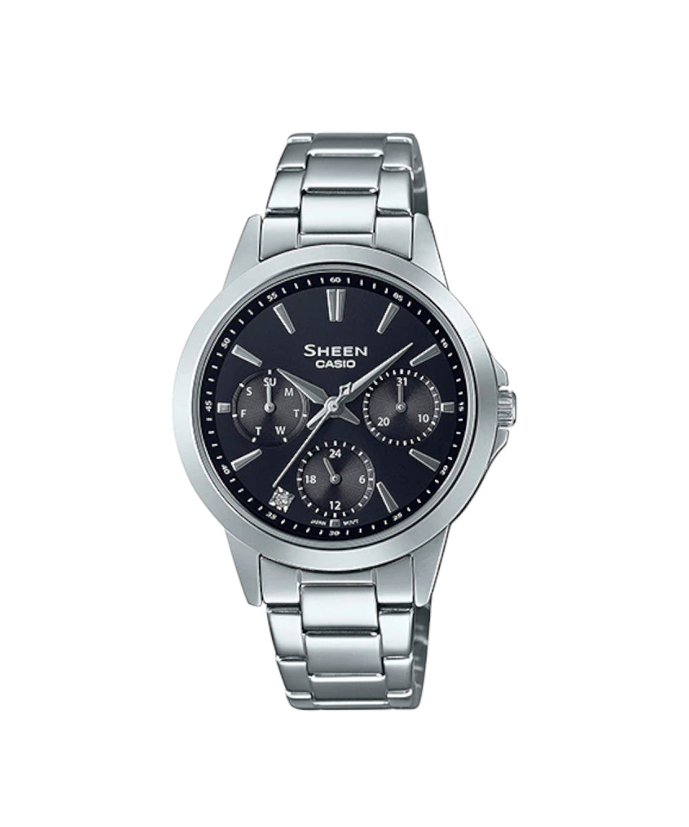 RELOJ PARA MUJER CASIO SHEEN SHE-3516D-1AUDF -NEGRO