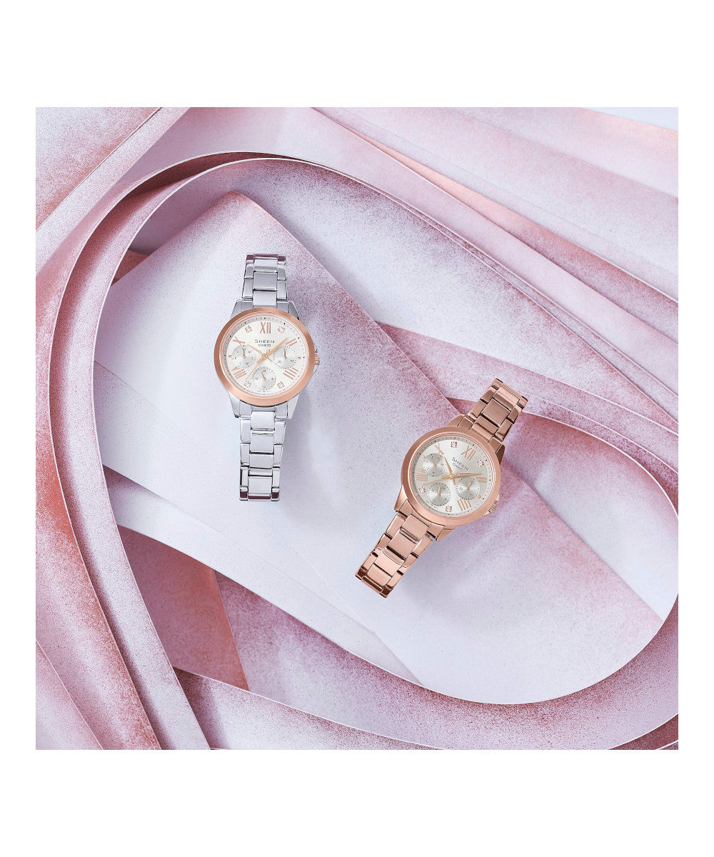 RELOJ PARA MUJER CASIO SHEEN SHE-3516PG-9AUDF -AMARILLO