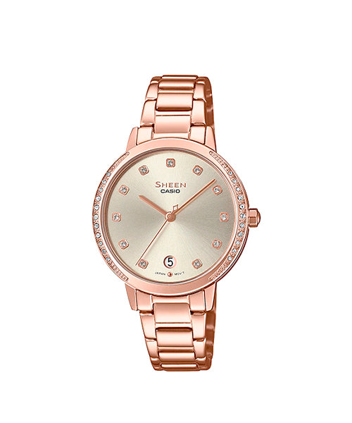 RELOJ PARA MUJER CASIO SHEEN SHE-4056PG-4AUDF -ORO ROSA