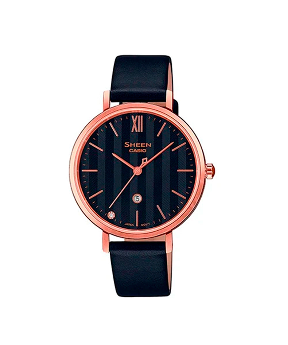 RELOJ PARA MUJER CASIO SHEEN SHE-4539CGL-1AUDF -NEGRO