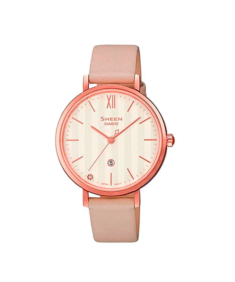 RELOJ PARA MUJER CASIO SHEEN SHE-4539CGL-7AUDF -BLANCO