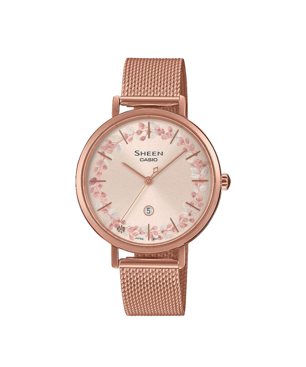 RELOJ PARA MUJER CASIO SHEEN SHE-4539FPM-4AUDF -ROSADO