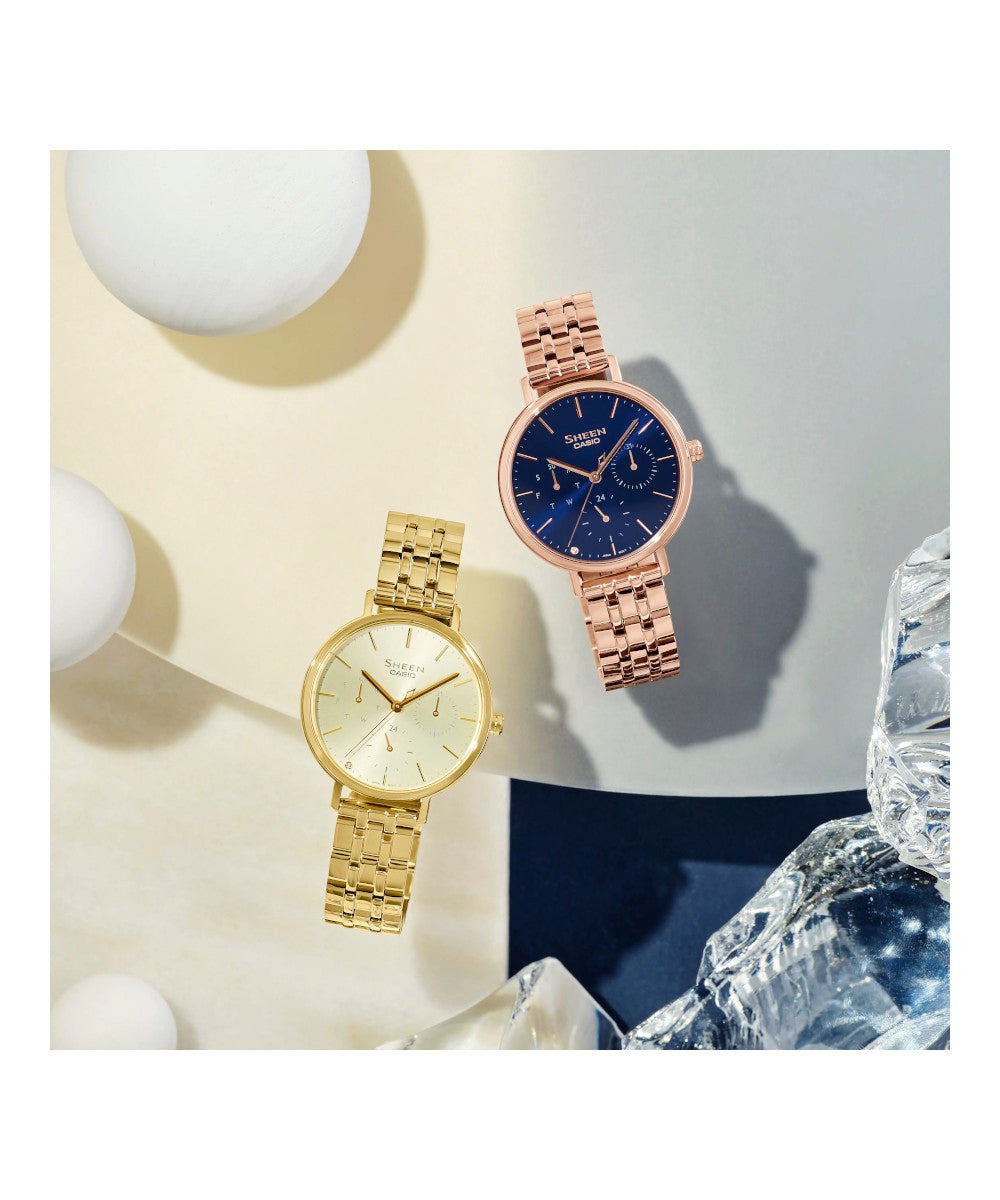 RELOJ PARA MUJER CASIO SHEEN SHE-4541PG-2AUDF -AZUL