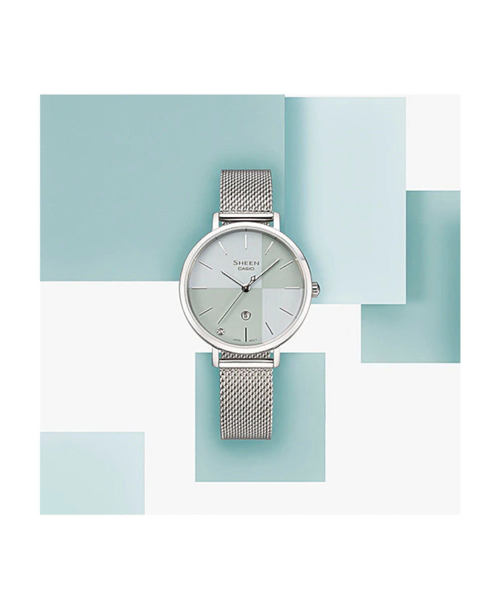 RELOJ PARA MUJER CASIO SHEEN SHE-4547M-2AUDF -PLATEADO