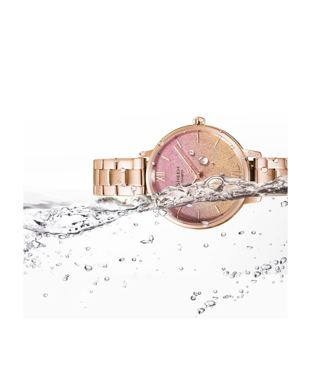 RELOJ PARA MUJER CASIO SHEEN SHE-4548PG-4AUDF -ORO ROSA
