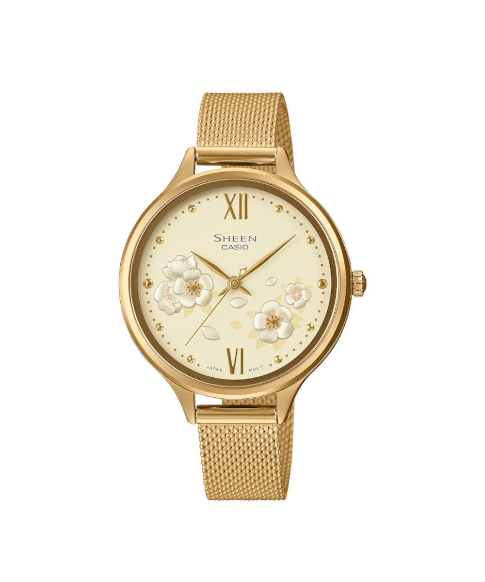 RELOJ PARA MUJER CASIO SHEEN SHE-4551GM-9AUDF -AMARILLO