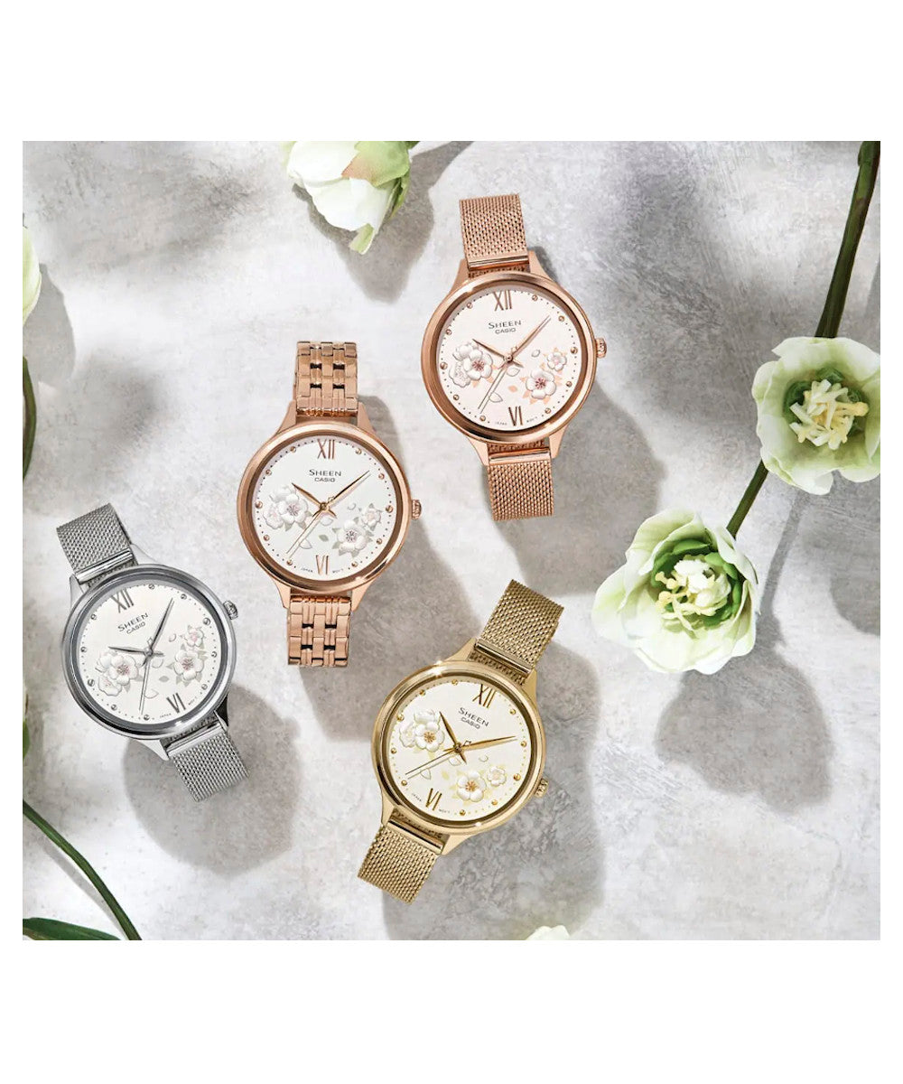 RELOJ PARA MUJER CASIO SHEEN SHE-4551PGM-4AUDF -ROSADO