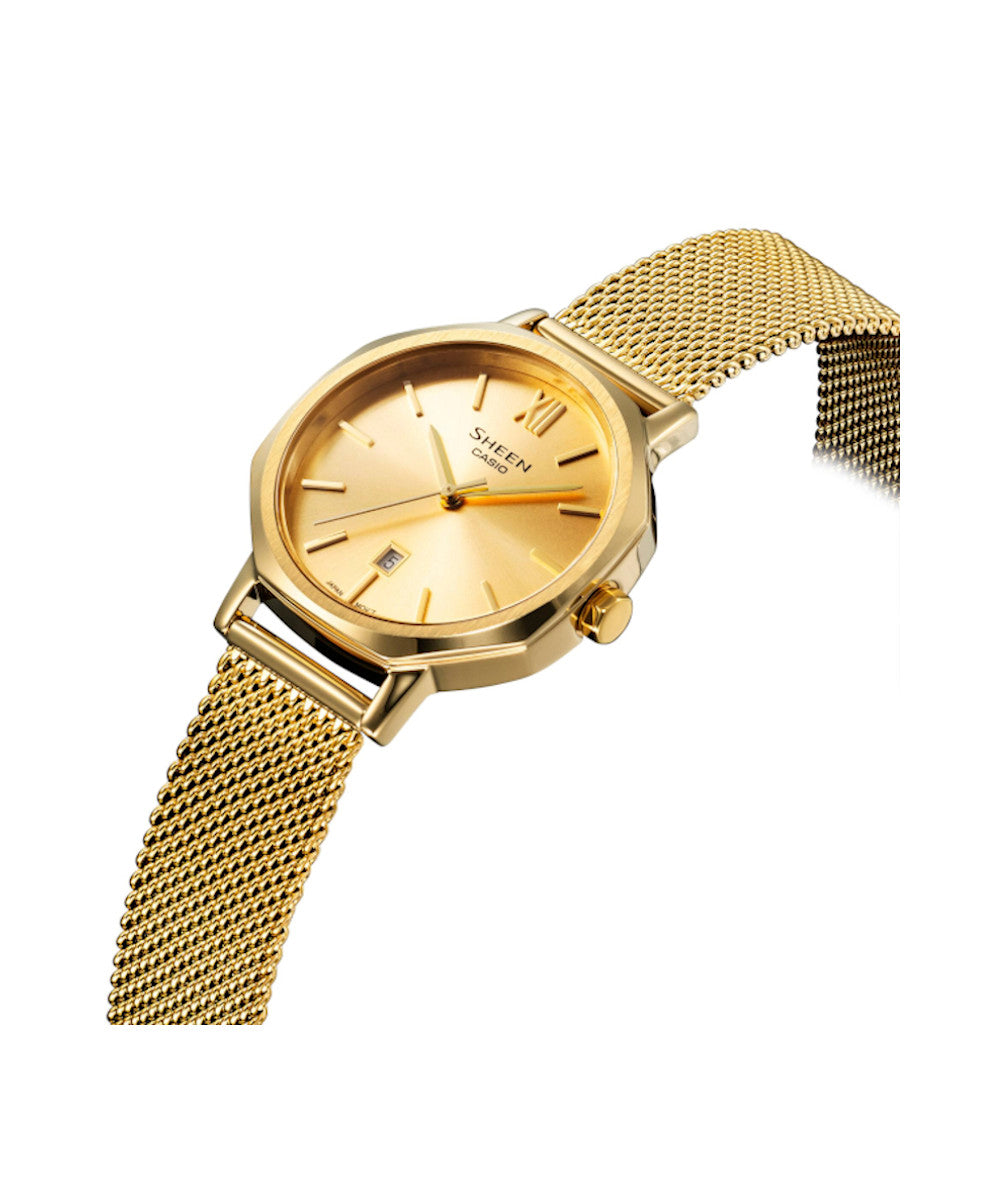 RELOJ PARA MUJER CASIO SHEEN SHE-4554GM-9AUDF -AMARILLO