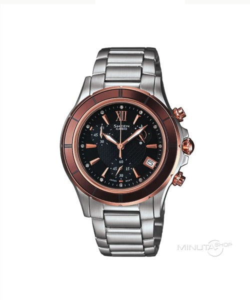 SHE-5516SG-5ADR RELOJ PARA MUJER CASIO SHEEN - CAFÉ