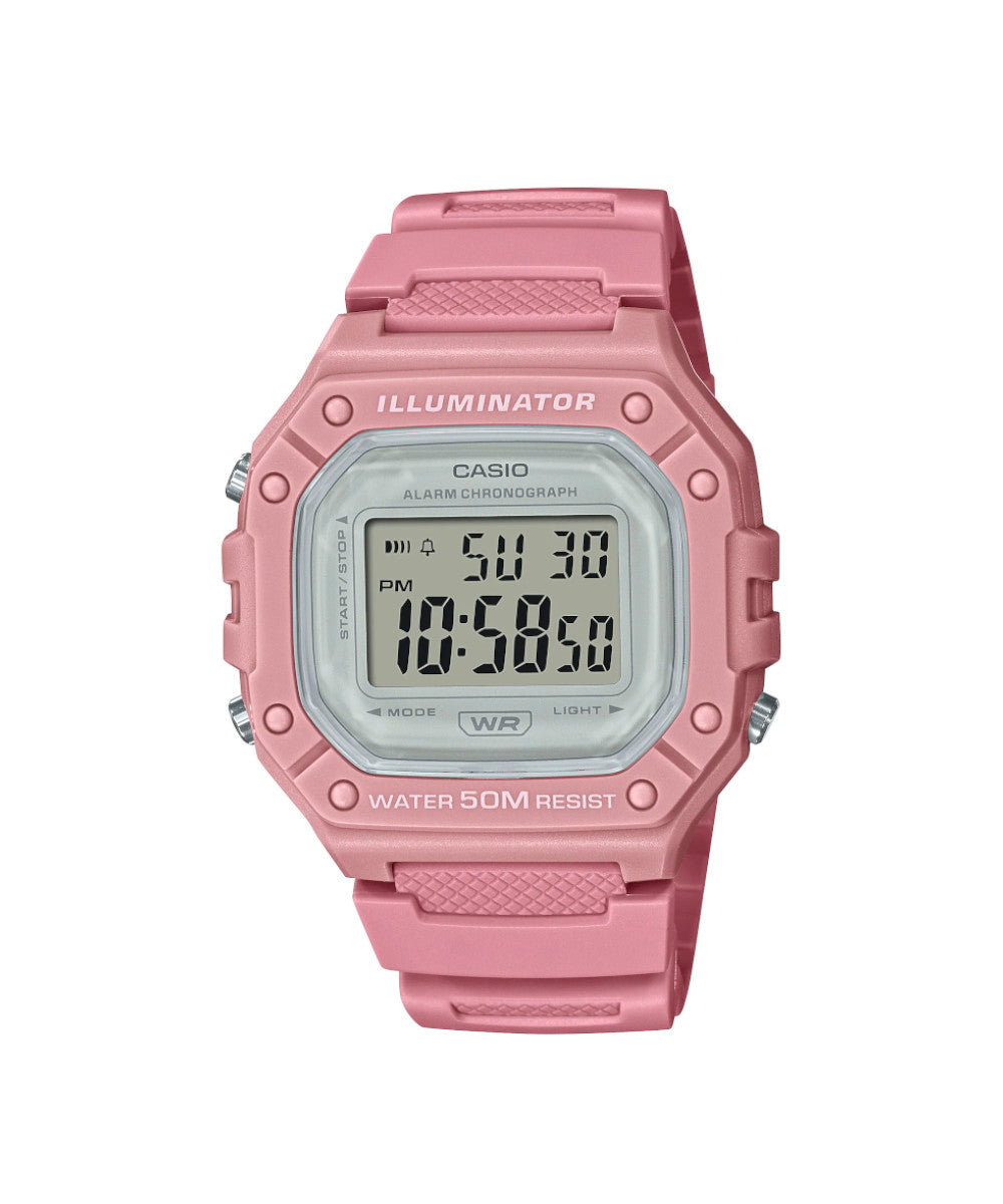 RELOJ CASIO W-218HC-4AVDF -ROSADO