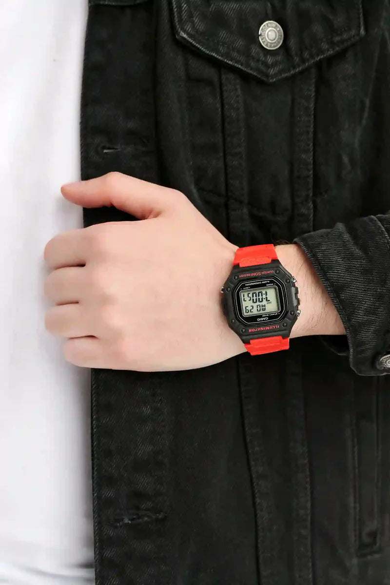 RELOJ PARA HOMBRE CASIO W-218H-4BVDF - ROJO