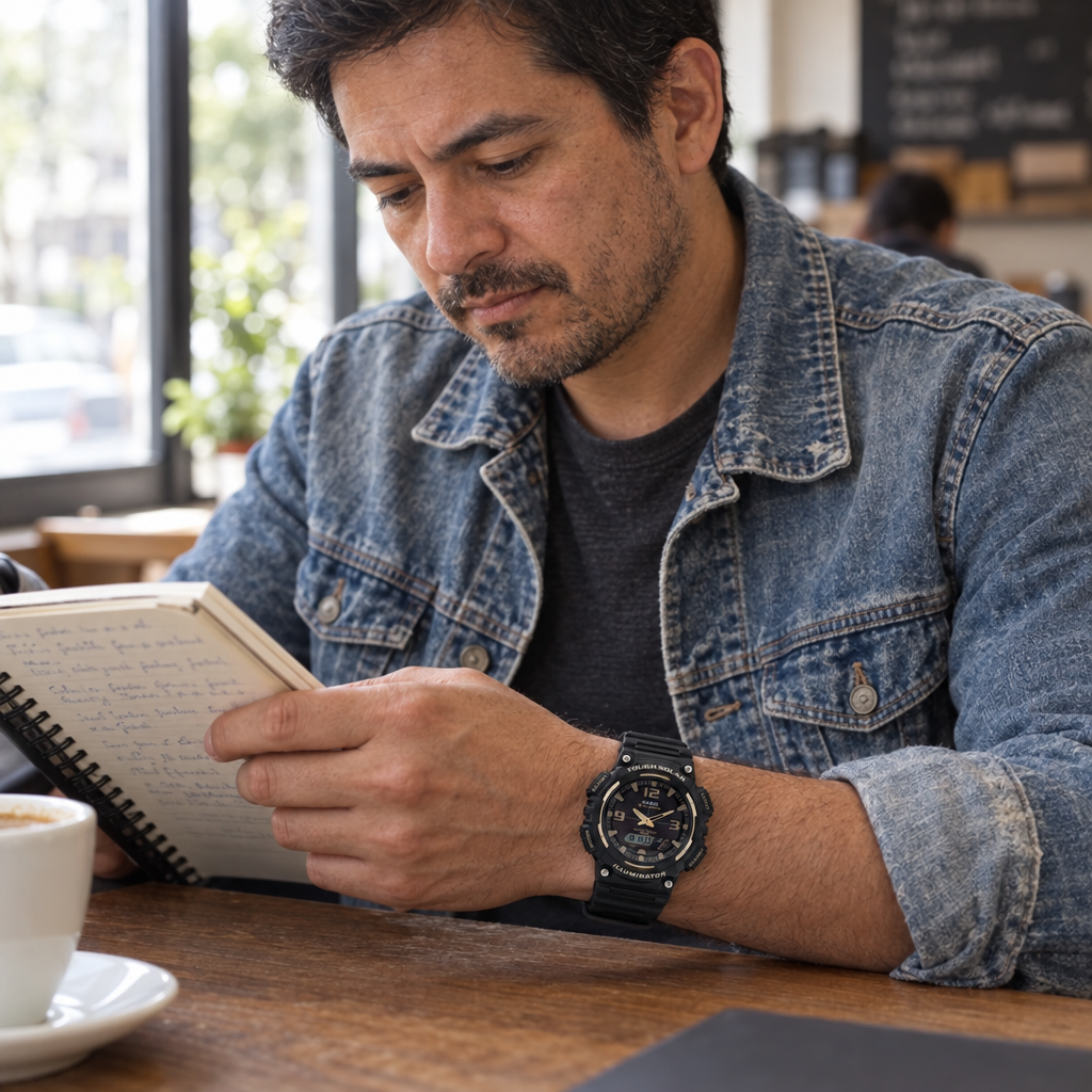 AQ-S810W-1A3VDF en una cafetería
