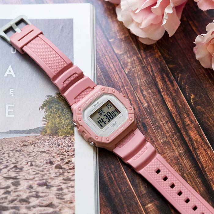 RELOJ CASIO W-218HC-4AVDF -ROSADO