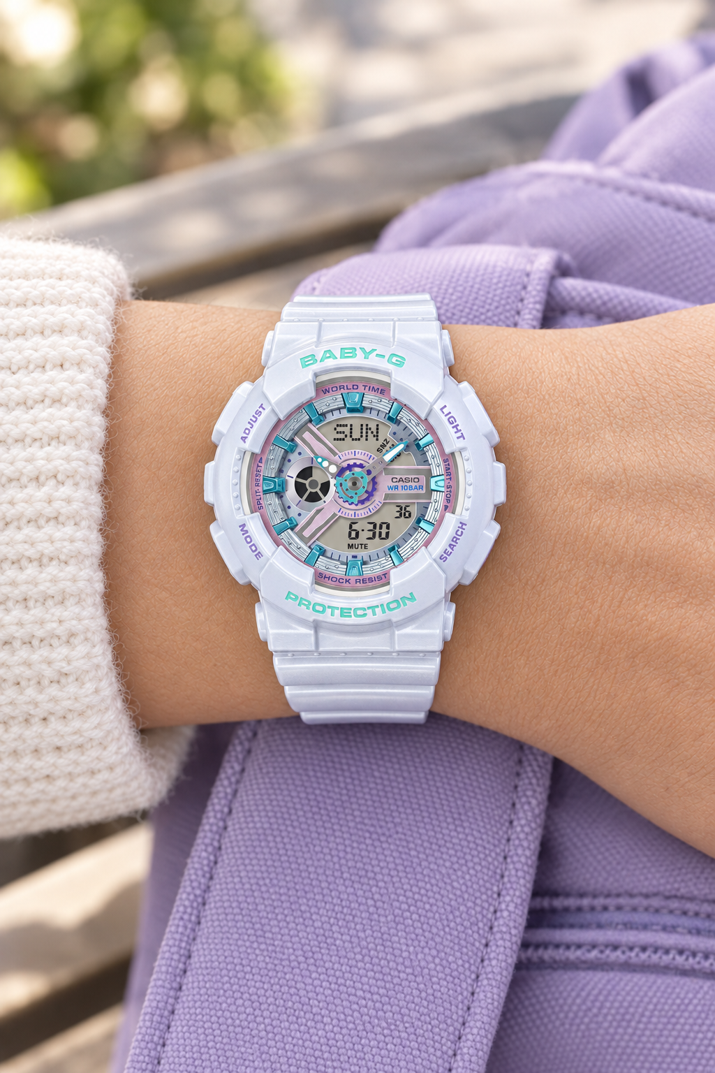 BA-110MC-7ADR RELOJ PARA MUJER CASIO BABY-G - BLANCO