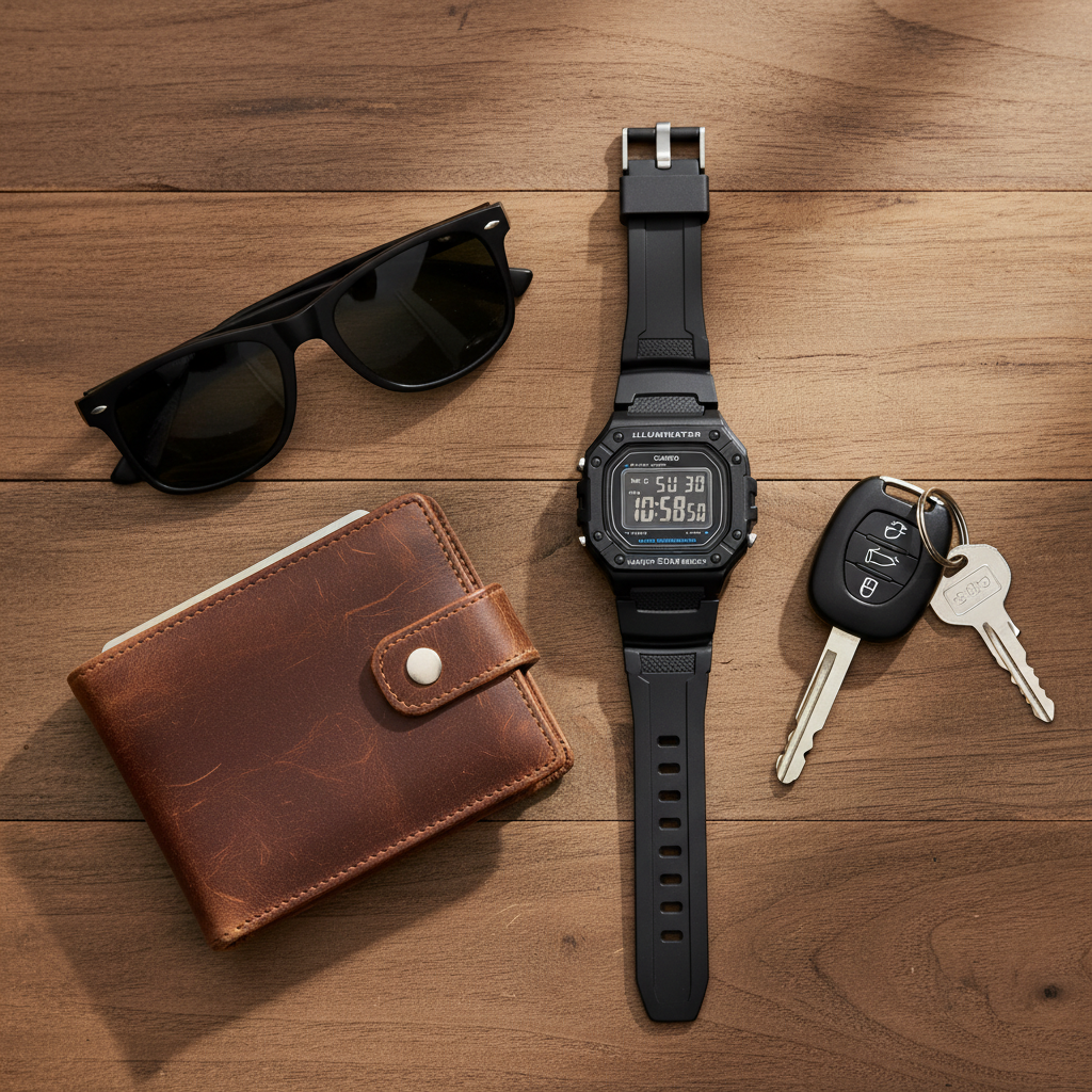 Flat lay everyday carry