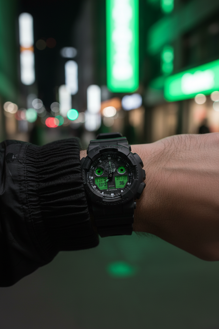RELOJ CASIO G-SHOCK GA-100BEG-1ADR - NEGRO