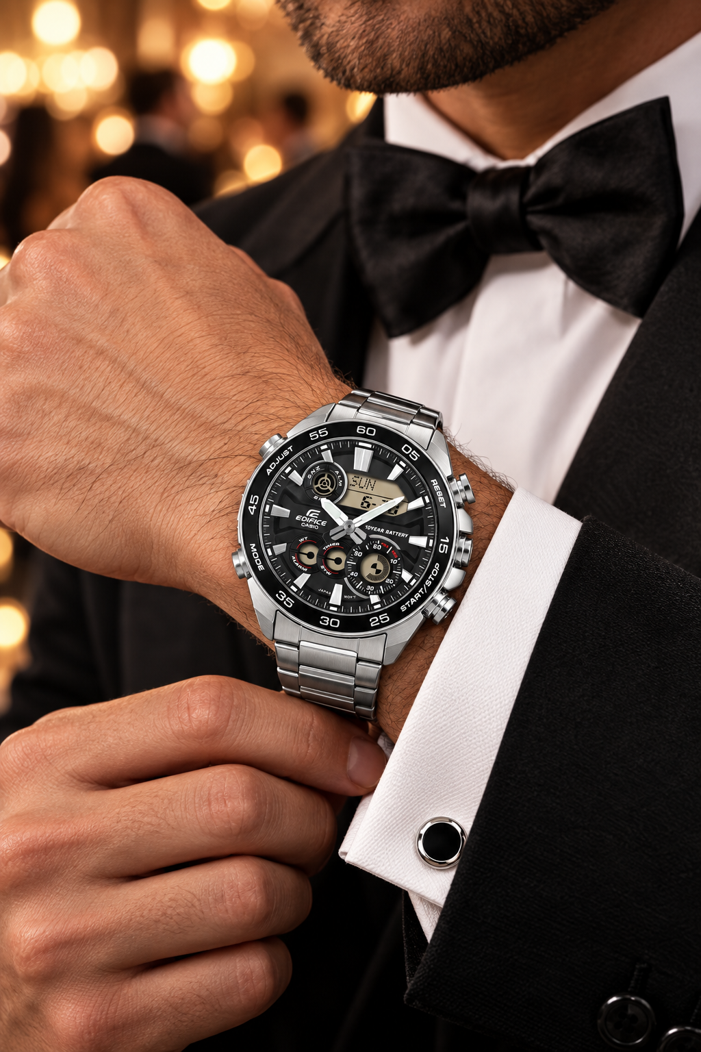 ERA-130D-1ADF RELOJ PARA HOMBRE CASIO EDIFICE - NEGRO