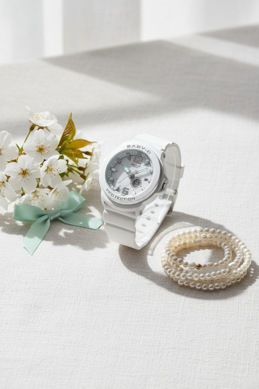 RELOJ PARA MUJER CASIO BABY-G BGA-15K-7ADR - BLANCO