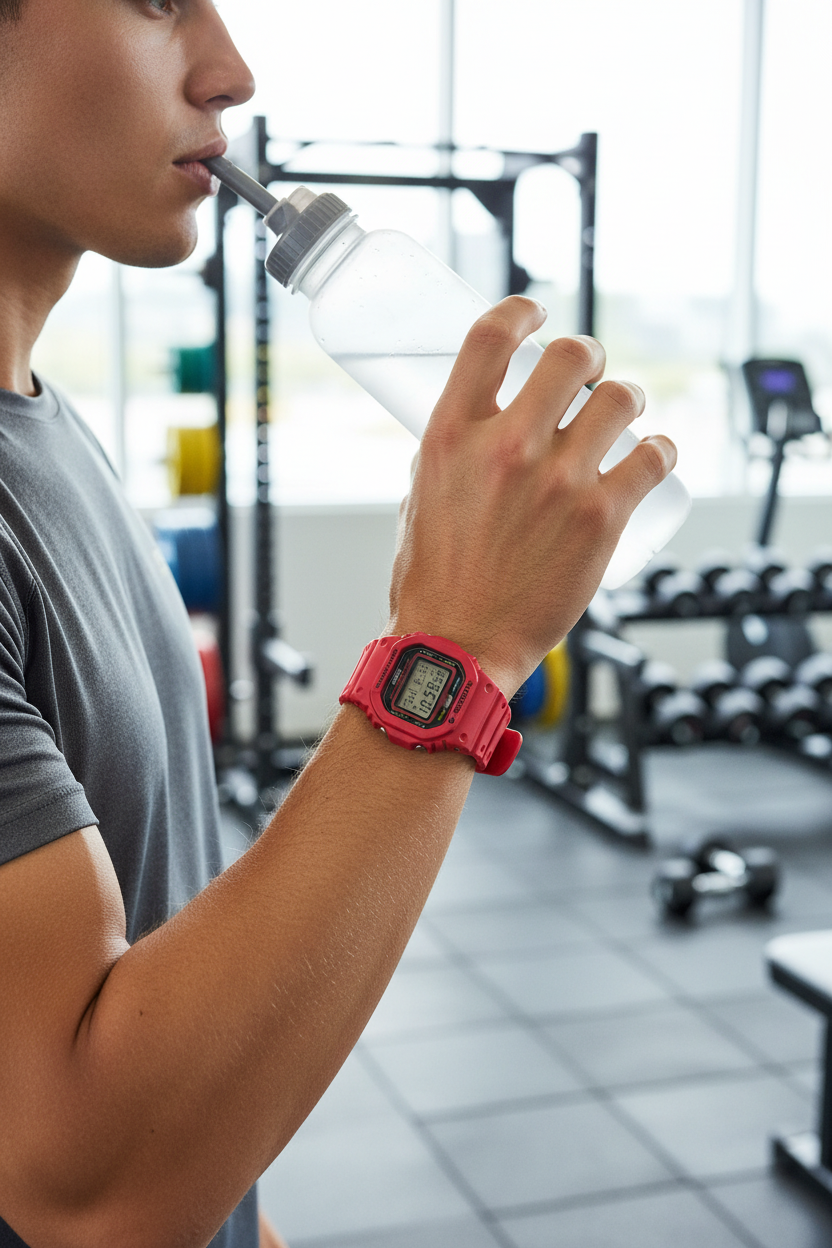 Casio G-Shock DW-5600EP-4DR lifestyle - gimnasio activo