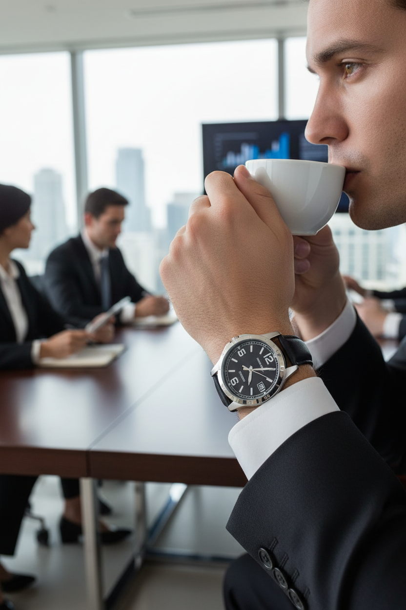 Casio MTP-V004L-1BUDF lifestyle - reunión ejecutiva