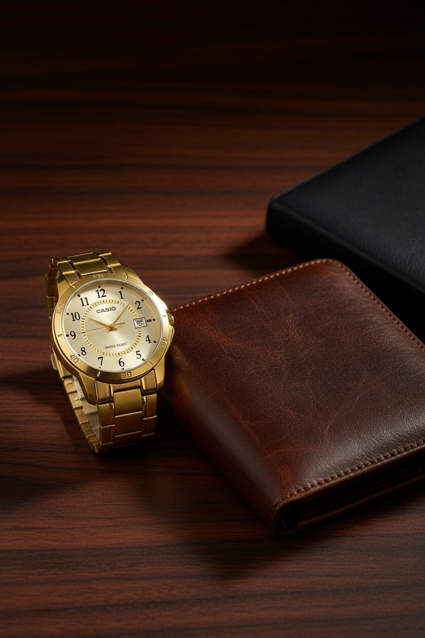 MTP-V004G-9BUDF RELOJ PARA HOMBRE CASIO - DORADO