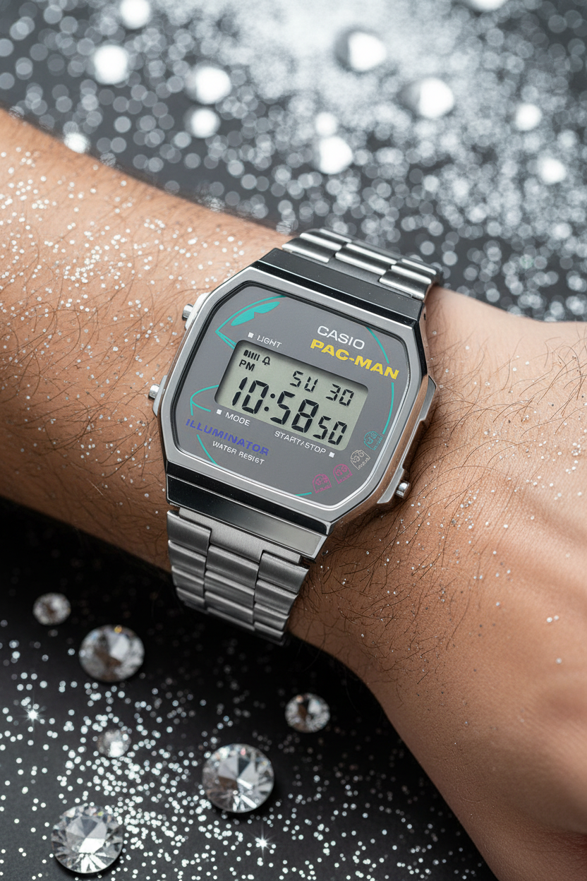 RELOJ CASIO VINTAGE A168WEPC-7ADR - PLATEADO
