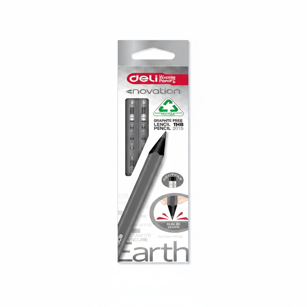Lapiz grafito libre madera DELI triangular HB x12 unidades