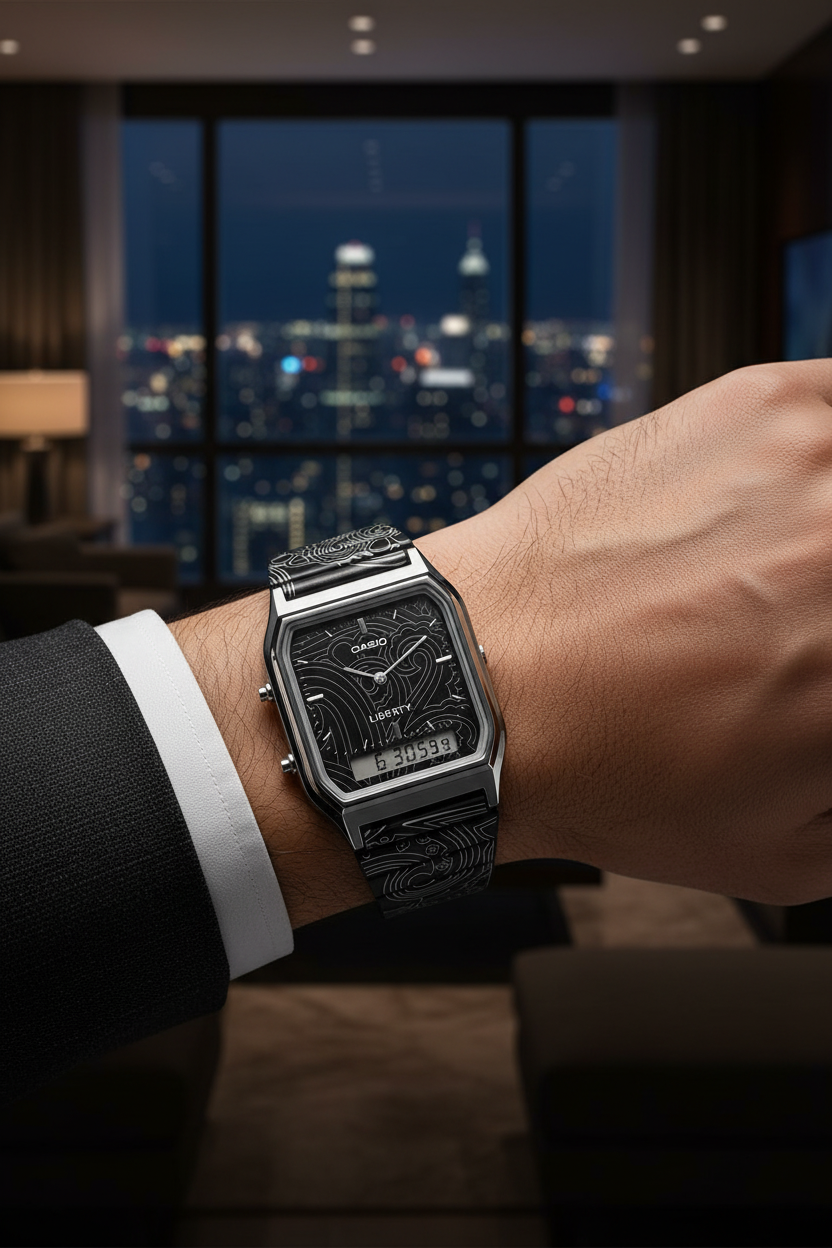 RELOJ CASIO VINTAGE AQ-230EBLT-1ADR - NEGRO