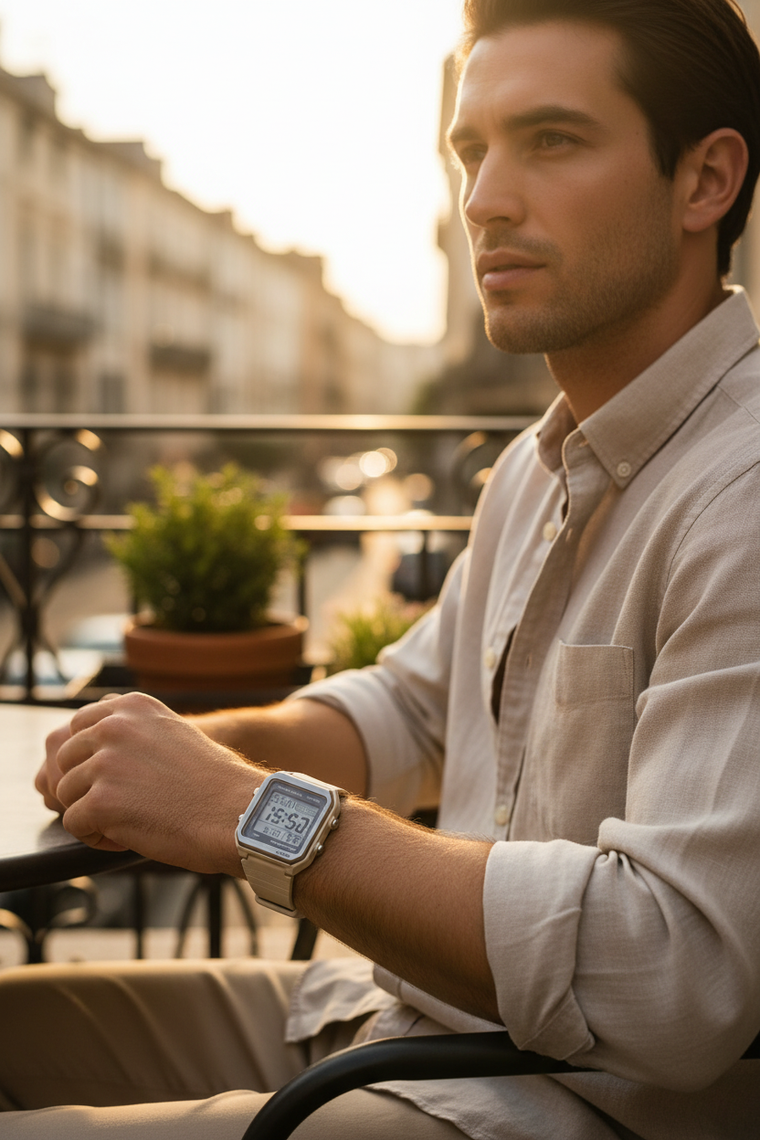 RELOJ CASIO W-221H-8AVDF - Beige