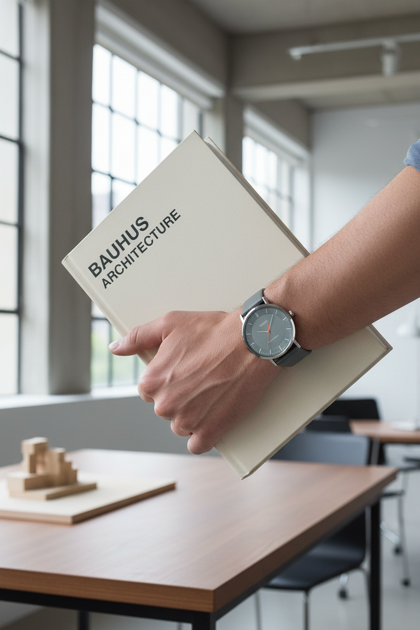 Lifestyle - Bauhaus estudio de arquitectura con libro de diseño