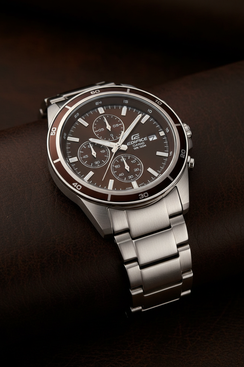 RELOJ ANALÓGICO PARA HOMBRE CASIO EDIFICE EFR-526D-5AVUDF - PLATEADO